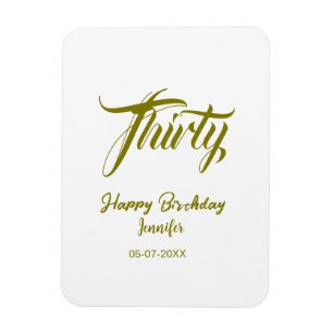 30. Geburtstag Name Datum Jahr Gold Vorlage thi Magnet