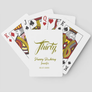 30. Geburtstag Name Datum Jahr Gold Vorlage thi Spielkarten