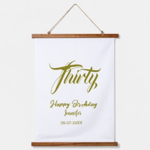 30. Geburtstag Name Datum Jahr Gold Vorlage thi Wandteppich Mit Holzrahmen