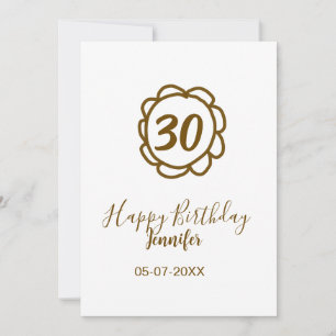 30. Geburtstag Name Datum Jahr Golden Blume tex Einladung