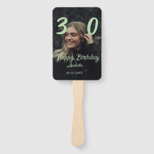 30. Geburtstag Name Datum Jahr grün Pastell fett Fächer