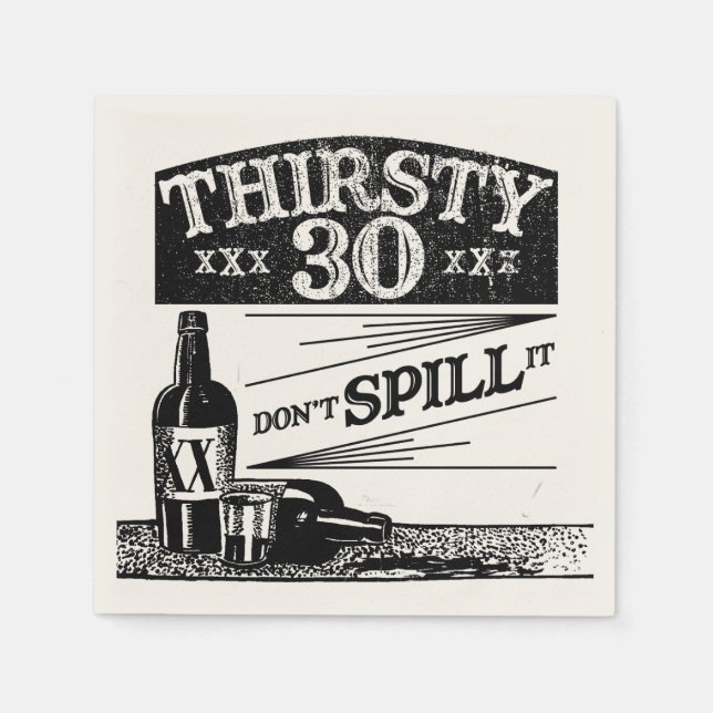 30. Geburtstag Napkins Serviette (Vorderseite)