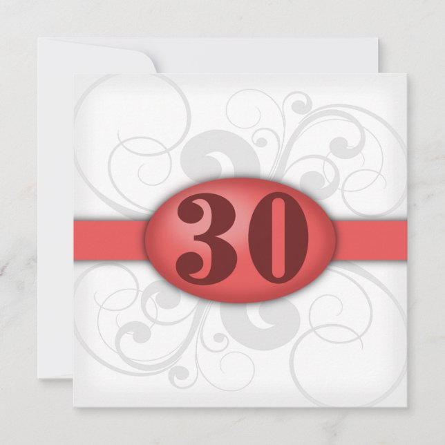 30. Geburtstag oder Jubiläum Karte (Vorderseite)