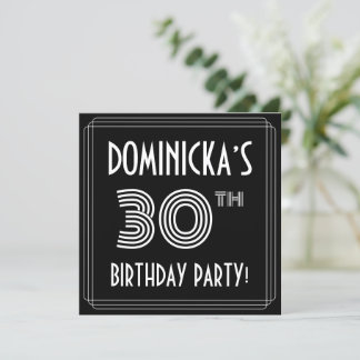 30. Geburtstag Party: Art-Déco-Stil mit Individuel Einladung