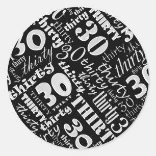 30. Geburtstag Party Aufkleber