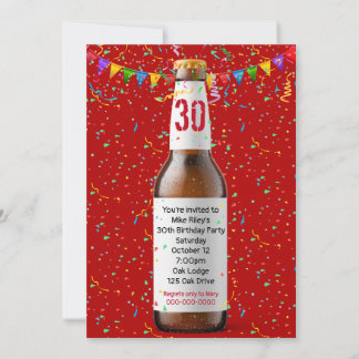 30. Geburtstag Party Bierflasche Einladung