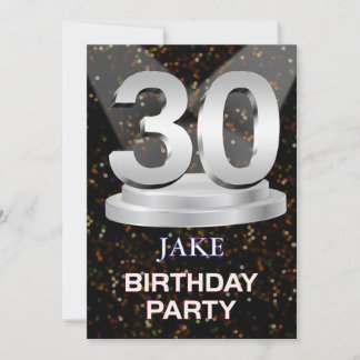 30. Geburtstag-Party Einladung Einen Namen hinzufü