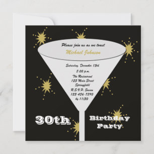 30. Geburtstag Party Einladung Gold 30. Toast