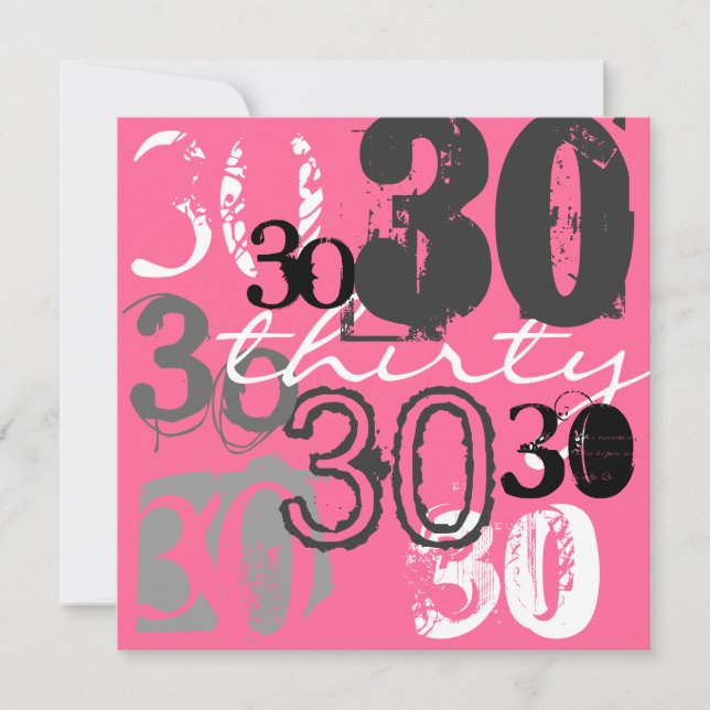 30. Geburtstag Party Einladungen (Vorderseite)