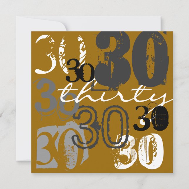 30. Geburtstag Party Einladungen (Vorderseite)