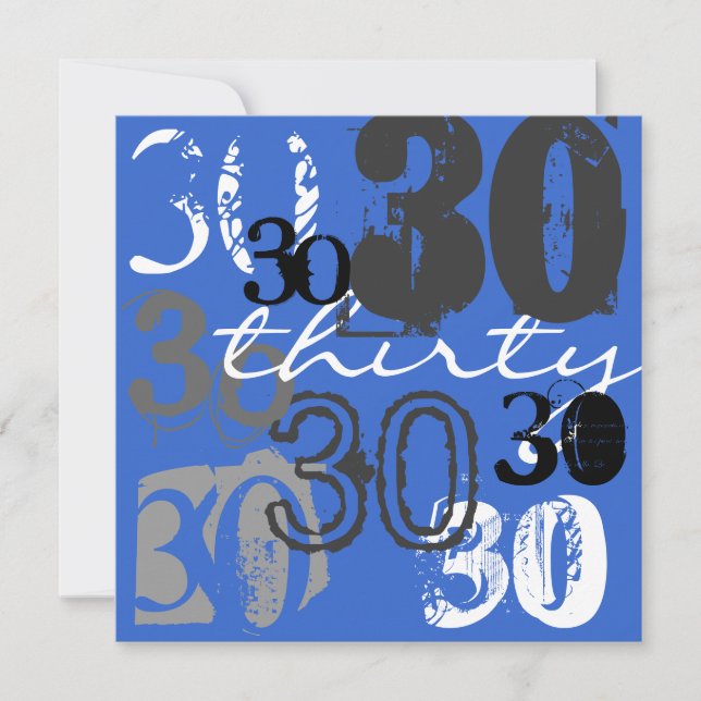 30. Geburtstag Party Einladungen (Vorderseite)