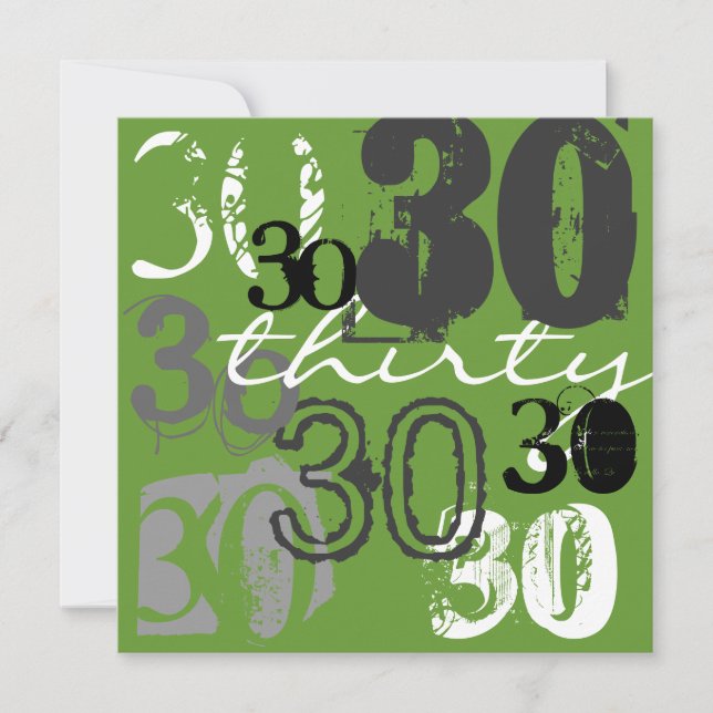 30. Geburtstag Party Einladungen (Vorderseite)