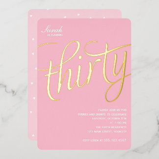 30. Geburtstag Party Folieneinladung