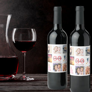 30. Geburtstag Party Foto Collage Weinetikett