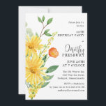 30. Geburtstag Party Frühlingsgelbe Blüte Einladung<br><div class="desc">Elegante,  gelbe Frühlingsblumen,  eingebettet in Salbei-grüne Blätter,  schaffen eine moderne und schicke 30. Geburtstagseinladung. Eine Single-rote Wildblume fügt dem Ehrengast einen Pop Farbe hinzu,  der in einer trendigen Schriftart-Kombination geschrieben wird.</div>