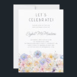 30. Geburtstag Party Frühlingswasserfarbe Flora Einladung<br><div class="desc">Eine elegante Aquarellblütenanordnung Vintager Blume schmückt den unteren Rand dieser 30. Geburtstagsfeier-Party Einladung. Die sanften pastellfarbenen Blume sind mit moderner Linienkunst betont.</div>