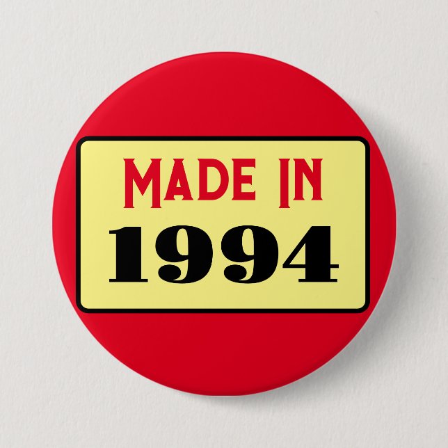 30. Geburtstag Party geboren 1994 30 Button (Vorderseite)