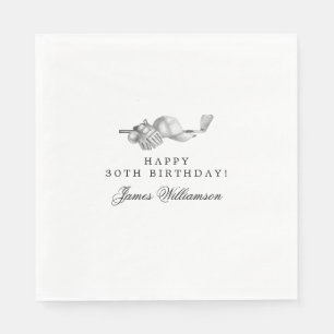 30. Geburtstag Party Golf Thema Editable Serviette