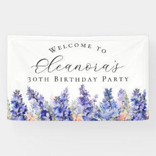 30. Geburtstag Party Juli Geburtstag Blume Willkom Banner
