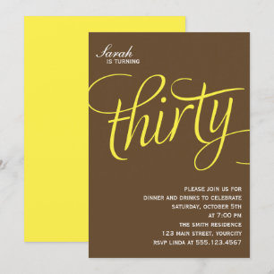 30. Geburtstag Party lädt ein Einladung