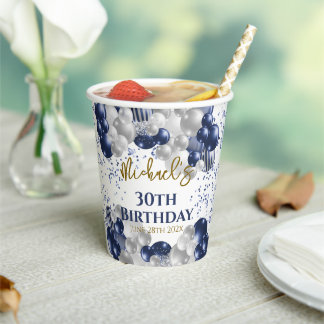 30. Geburtstag Party Marineballons Pappbecher