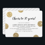 30. GEBURTSTAG PARTY moderne Gold Glitzer Polka Pu Einladung<br><div class="desc">per kat massard >>> www.simplysweetPAPERIE.com <<< Ein trendy einladendes Design für Ihren Geburtstag für jedes Alter - kontaktieren Sie mich, um den Glitzer-Typ für Sie zu ändern! TIPP: 1. Um Grafiken und Schriftart zu ändern/zu verschieben und mehr Text hinzuzufügen, klicken Sie auf den Button "Anpassen". - - - - -...</div>