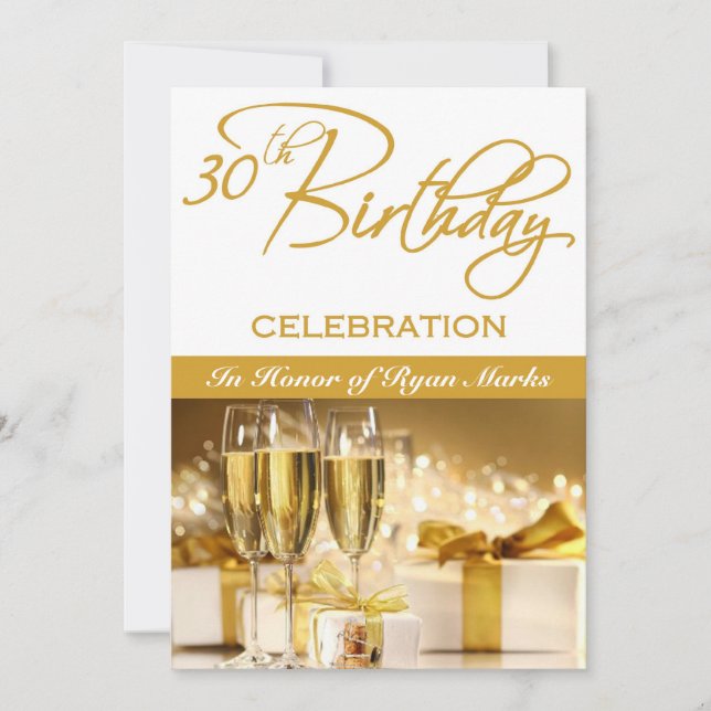 30. Geburtstag Party Personalisierte Einladung (Vorderseite)