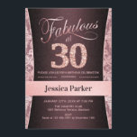 30. Geburtstag Party - Rose Gold Einladung<br><div class="desc">30. Geburtstag Party Einladung in Lila und Rose Gold. Elegante Einladungskarte mit Imitate Glitzer Rose Gold und Diamanten. Enthält das Damask-Muster und den Skript-Schriftart. Fantastisch um dreißig! Das klassische Design ist perfekt für ein stilvolles Party. Bitte melde mich,  wenn du ein Alter brauchst.</div>