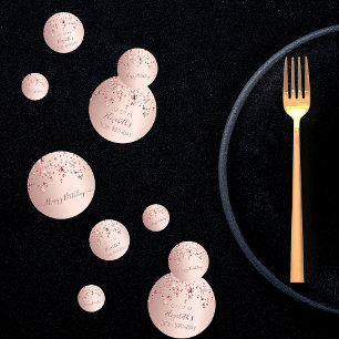 30. Geburtstag Party Rose Gold rosa Sterne Glasur Konfetti