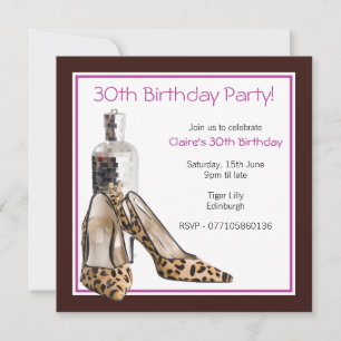 30. Geburtstag Party Schuhe Einladung
