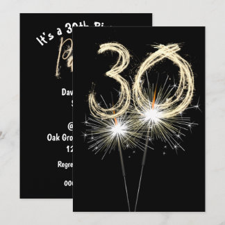 30. Geburtstag Party Sparklers Einladung