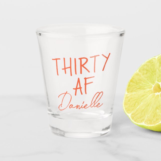 30. Geburtstag Personalisiert Funny 30 Schnapsglas (Vorderseite)