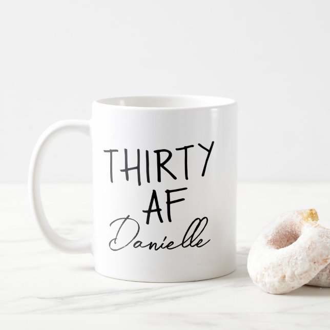 30. Geburtstag Personalisiert Kaffeetasse (Mit Donut)