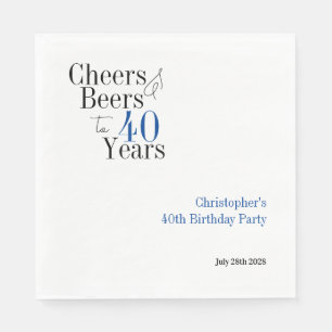 30. Geburtstag Personalisierte Prost Biere Party Serviette
