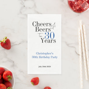 30. Geburtstag Personalisierte Prost Biere Party Serviette