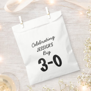 30. Geburtstag Personalisiertes Party Geschenktütchen