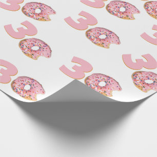 30. Geburtstag Pink Donut Geschenkpapier