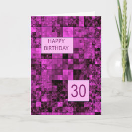 30. Geburtstag Pink-Pattern-Karte Karte
