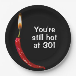 30. Geburtstag Red Hot Pepper Pappteller
