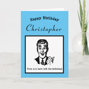 30. Geburtstag Retro-Cartoon Lustig Personalisiert Karte
