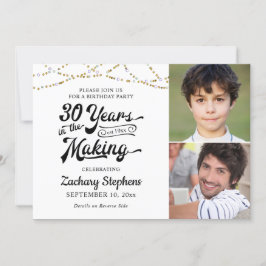 30. Geburtstag Retro JAHRE IN DER MAKING Lights Einladung