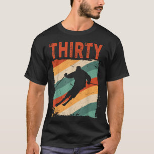 30. Geburtstag Retro Skifahren 30 Jahre alt Männer T-Shirt