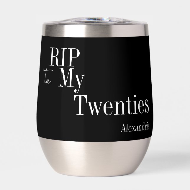 30. Geburtstag RIP 20er Party Schwarz und Weiß (Vorderseite)