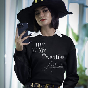30. Geburtstag RIP 20er Schwarz-weiß Matching Part Sweatshirt