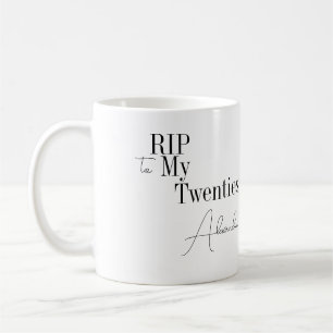 30. Geburtstag RIP 20er Schwarz-Weiß Minimal Kaffeetasse