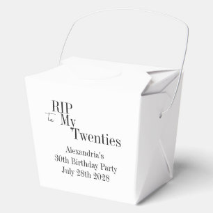 30. Geburtstag RIP 20er Schwarz-Weiß-Party Geschenkschachtel