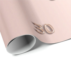 30. Geburtstag Rose Gold Glitzer Tropfen rosa Geschenkpapier