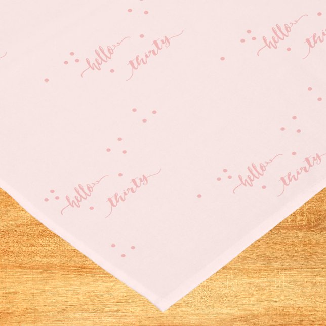 30. Geburtstag rot Rosa Hallo 30 Kurzer Tischläufer (Von Creator hochgeladen)