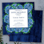 30. Geburtstag Rustic Wood Blue Hydrangeas Party Einladung<br><div class="desc">Planen Sie ein besonderes Party zum 30. Geburtstag? Sie suchen eine elegante rustikale Geburtstagseinladung? Schauen Sie sich unsere 30. Geburtstag Rustic Wood Blue Hydrangeas Party Einladung an. Diese Blumengeburteinladung besticht durch schöne Aquarellfarben mit blauen Hydrangeas, blauen Holzhintergrund und Grünpflanzen. Sie können die Vorlage personalisieren, indem Sie "Personalisieren Sie diese Vorlage"...</div>