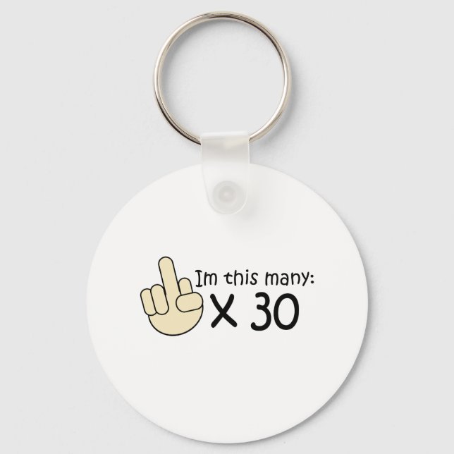 30. Geburtstag Schlüsselanhänger (Vorderseite)